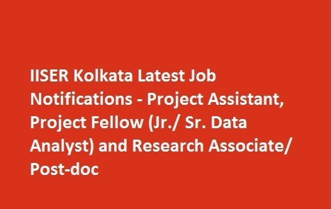 IISER Kolkata Latest Job Notifications