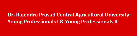Dr. Rajendra Prasad Central Agricultural University Job Vacancies 2017 Young Professionals I Young Professionals II