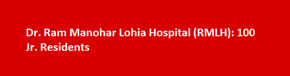 Dr. Ram Manohar Lohia Hospital RMLH Latest Jobs Notifications 2017 100 Jr. Residents