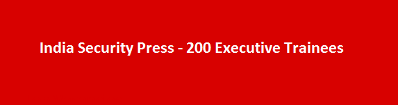 India Security Press 200 Executive Trainees