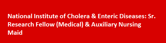 National Institute of Cholera Enteric Diseases Walk in Interviews 2017 Sr. Research Fellow Medical Auxiliary Nursing Maid