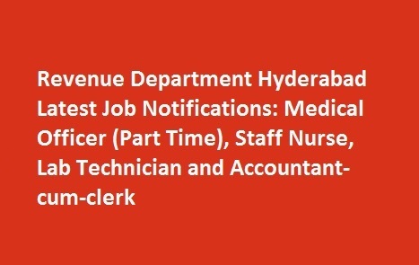 Revenue Department Hyderabad Latest Job Notifications