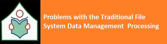 Problems in the Traditional File System Data management Processing